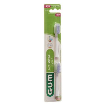 gum activital sonic 4110 testine di ricambio spazzolino sonic soft 2 pezzi